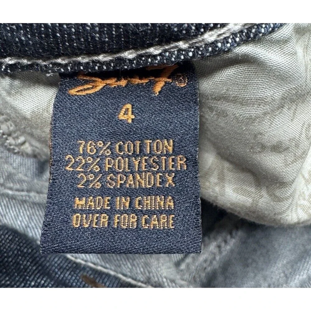 Seven7 Jeans Womens 4 Straight Leg Blue Denim Measures 29 x 31